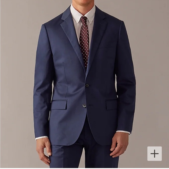 **Black Not Navy** Ludlow Slim-fit suit jacket in Italian chino by JCrew 44R - Picture 1 of 12